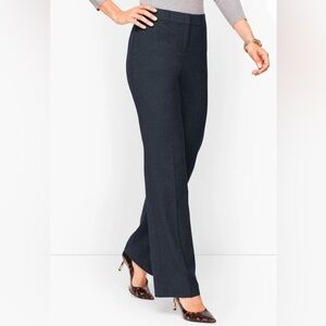 Talbots 99% wool-1% spandex Windsor pants size 12. Two pairs, one black one navy